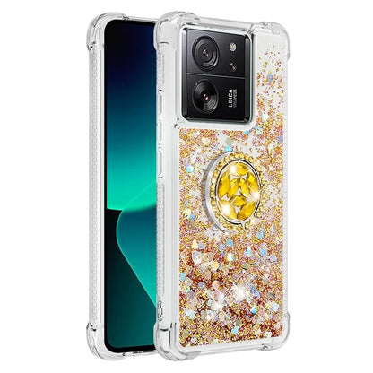 YB Quicksand Series-7 for Xiaomi 13T / 13T Pro / Redmi K60 Ultra Case Liquid Sparkle Kickstand Phone Cover