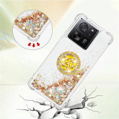YB Quicksand Series-7 for Xiaomi 13T / 13T Pro / Redmi K60 Ultra Case Liquid Sparkle Kickstand Phone Cover