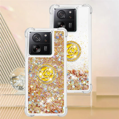 YB Quicksand Series-7 for Xiaomi 13T / 13T Pro / Redmi K60 Ultra Case Liquid Sparkle Kickstand Phone Cover