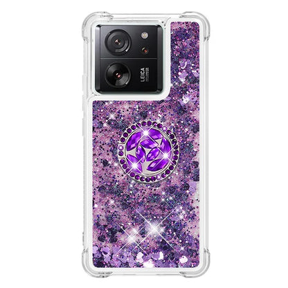 YB Quicksand Series-7 for Xiaomi 13T / 13T Pro / Redmi K60 Ultra Case Liquid Sparkle Kickstand Phone Cover