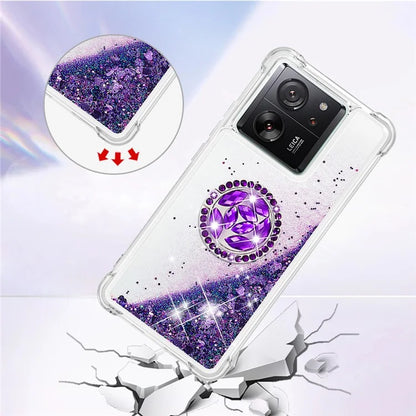YB Quicksand Series-7 for Xiaomi 13T / 13T Pro / Redmi K60 Ultra Case Liquid Sparkle Kickstand Phone Cover