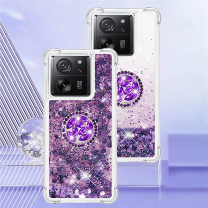 YB Quicksand Series-7 for Xiaomi 13T / 13T Pro / Redmi K60 Ultra Case Liquid Sparkle Kickstand Phone Cover