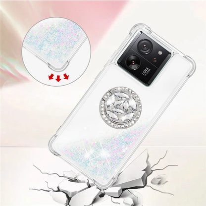 YB Quicksand Series-7 for Xiaomi 13T / 13T Pro / Redmi K60 Ultra Case Liquid Sparkle Kickstand Phone Cover