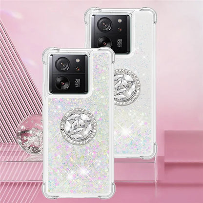 YB Quicksand Series-7 for Xiaomi 13T / 13T Pro / Redmi K60 Ultra Case Liquid Sparkle Kickstand Phone Cover