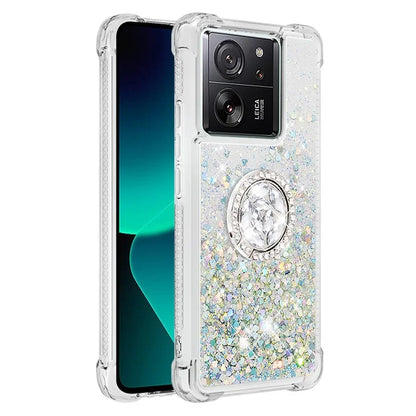 YB Quicksand Series-7 for Xiaomi 13T / 13T Pro / Redmi K60 Ultra Case Liquid Sparkle Kickstand Phone Cover