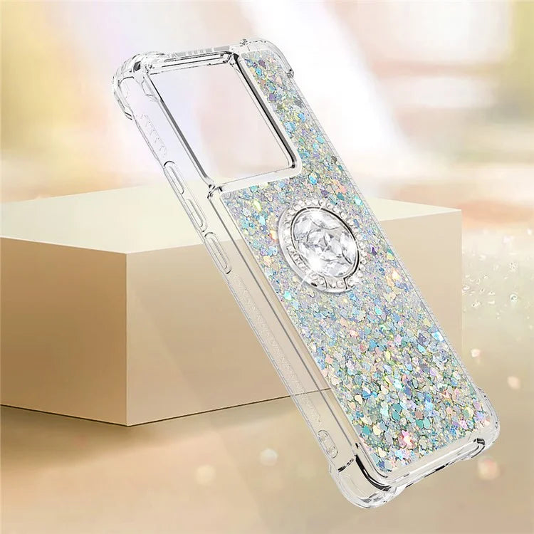 YB Quicksand Series-7 for Xiaomi 13T / 13T Pro / Redmi K60 Ultra Case Liquid Sparkle Kickstand Phone Cover