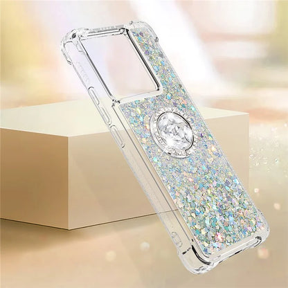 YB Quicksand Series-7 for Xiaomi 13T / 13T Pro / Redmi K60 Ultra Case Liquid Sparkle Kickstand Phone Cover