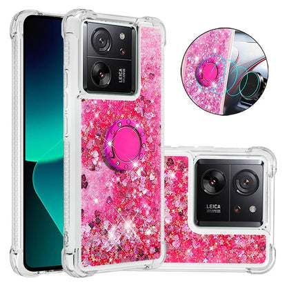 YB Quicksand Series-7 for Xiaomi 13T / 13T Pro / Redmi K60 Ultra Case Liquid Sparkle Kickstand Phone Cover