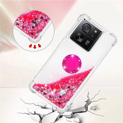 YB Quicksand Series-7 for Xiaomi 13T / 13T Pro / Redmi K60 Ultra Case Liquid Sparkle Kickstand Phone Cover