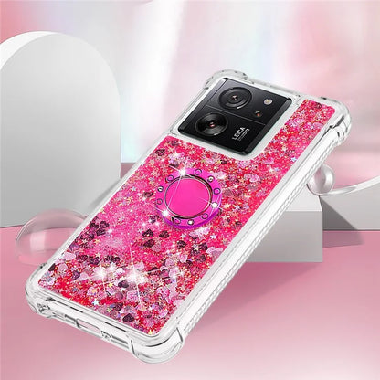 YB Quicksand Series-7 for Xiaomi 13T / 13T Pro / Redmi K60 Ultra Case Liquid Sparkle Kickstand Phone Cover