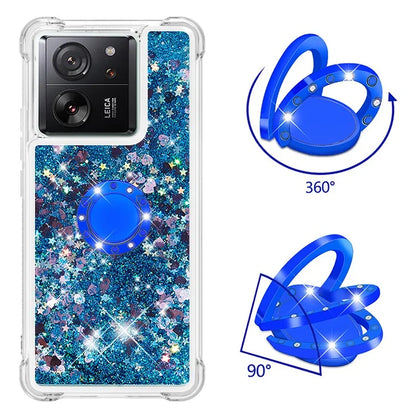 YB Quicksand Series-7 for Xiaomi 13T / 13T Pro / Redmi K60 Ultra Case Liquid Sparkle Kickstand Phone Cover