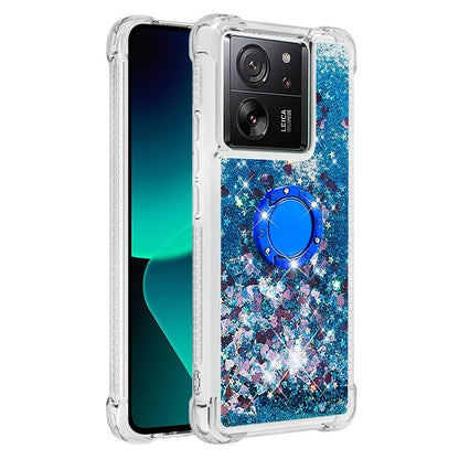 YB Quicksand Series-7 for Xiaomi 13T / 13T Pro / Redmi K60 Ultra Case Liquid Sparkle Kickstand Phone Cover