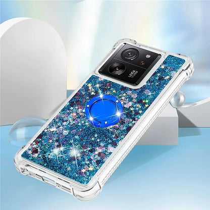 YB Quicksand Series-7 for Xiaomi 13T / 13T Pro / Redmi K60 Ultra Case Liquid Sparkle Kickstand Phone Cover
