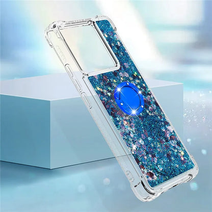 YB Quicksand Series-7 for Xiaomi 13T / 13T Pro / Redmi K60 Ultra Case Liquid Sparkle Kickstand Phone Cover