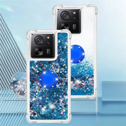 YB Quicksand Series-7 for Xiaomi 13T / 13T Pro / Redmi K60 Ultra Case Liquid Sparkle Kickstand Phone Cover