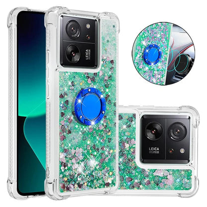 YB Quicksand Series-7 for Xiaomi 13T / 13T Pro / Redmi K60 Ultra Case Liquid Sparkle Kickstand Phone Cover