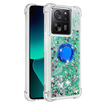 YB Quicksand Series-7 for Xiaomi 13T / 13T Pro / Redmi K60 Ultra Case Liquid Sparkle Kickstand Phone Cover