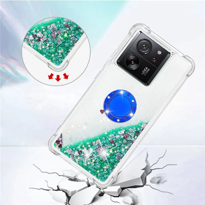 YB Quicksand Series-7 for Xiaomi 13T / 13T Pro / Redmi K60 Ultra Case Liquid Sparkle Kickstand Phone Cover