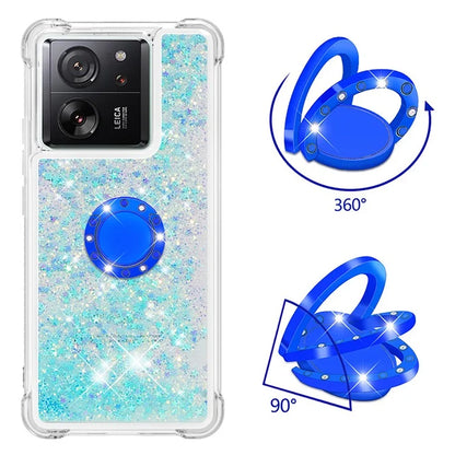 YB Quicksand Series-7 for Xiaomi 13T / 13T Pro / Redmi K60 Ultra Case Liquid Sparkle Kickstand Phone Cover
