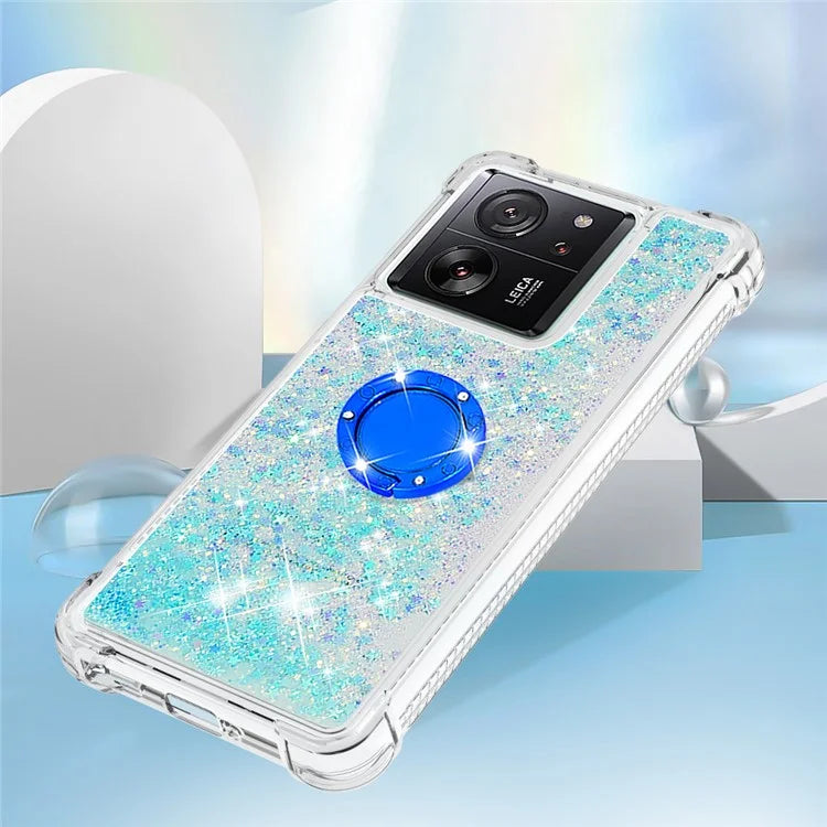 YB Quicksand Series-7 for Xiaomi 13T / 13T Pro / Redmi K60 Ultra Case Liquid Sparkle Kickstand Phone Cover