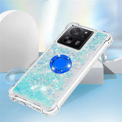 YB Quicksand Series-7 for Xiaomi 13T / 13T Pro / Redmi K60 Ultra Case Liquid Sparkle Kickstand Phone Cover
