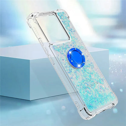 YB Quicksand Series-7 for Xiaomi 13T / 13T Pro / Redmi K60 Ultra Case Liquid Sparkle Kickstand Phone Cover