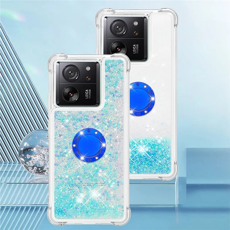 YB Quicksand Series-7 for Xiaomi 13T / 13T Pro / Redmi K60 Ultra Case Liquid Sparkle Kickstand Phone Cover