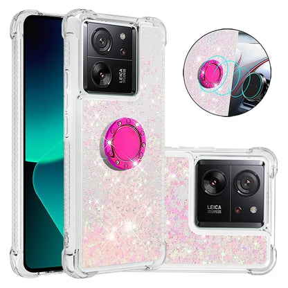 YB Quicksand Series-7 for Xiaomi 13T / 13T Pro / Redmi K60 Ultra Case Liquid Sparkle Kickstand Phone Cover