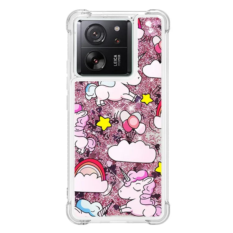 YB Quicksand Series-2 for Xiaomi 13T / 13T Pro / Redmi K60 Ultra Case Glitter Waterfall Pattern Phone Cover