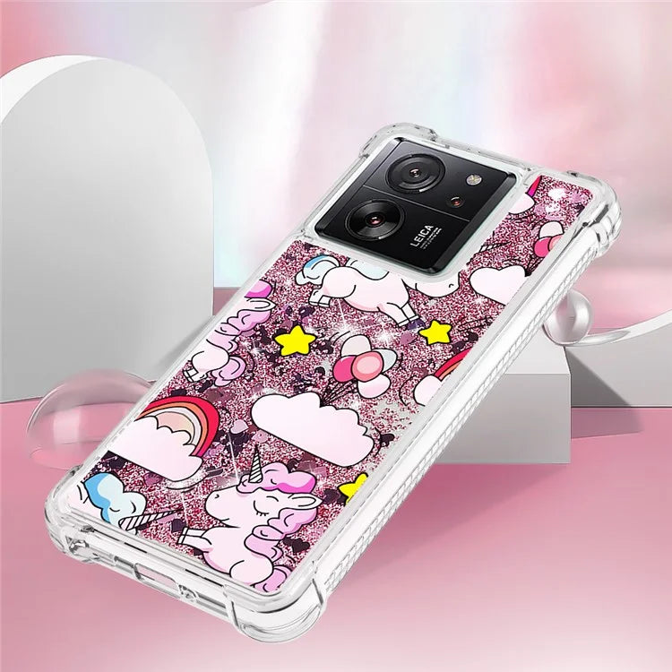 YB Quicksand Series-2 for Xiaomi 13T / 13T Pro / Redmi K60 Ultra Case Glitter Waterfall Pattern Phone Cover