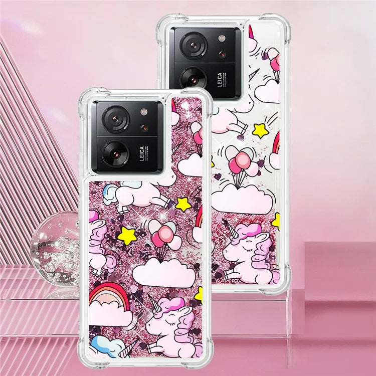 YB Quicksand Series-2 for Xiaomi 13T / 13T Pro / Redmi K60 Ultra Case Glitter Waterfall Pattern Phone Cover