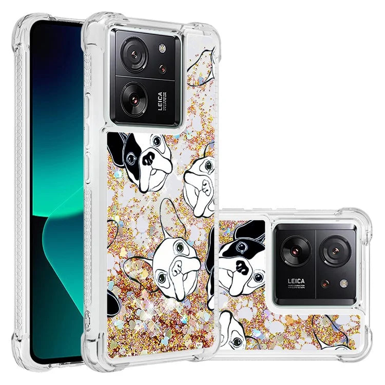 YB Quicksand Series-2 for Xiaomi 13T / 13T Pro / Redmi K60 Ultra Case Glitter Waterfall Pattern Phone Cover