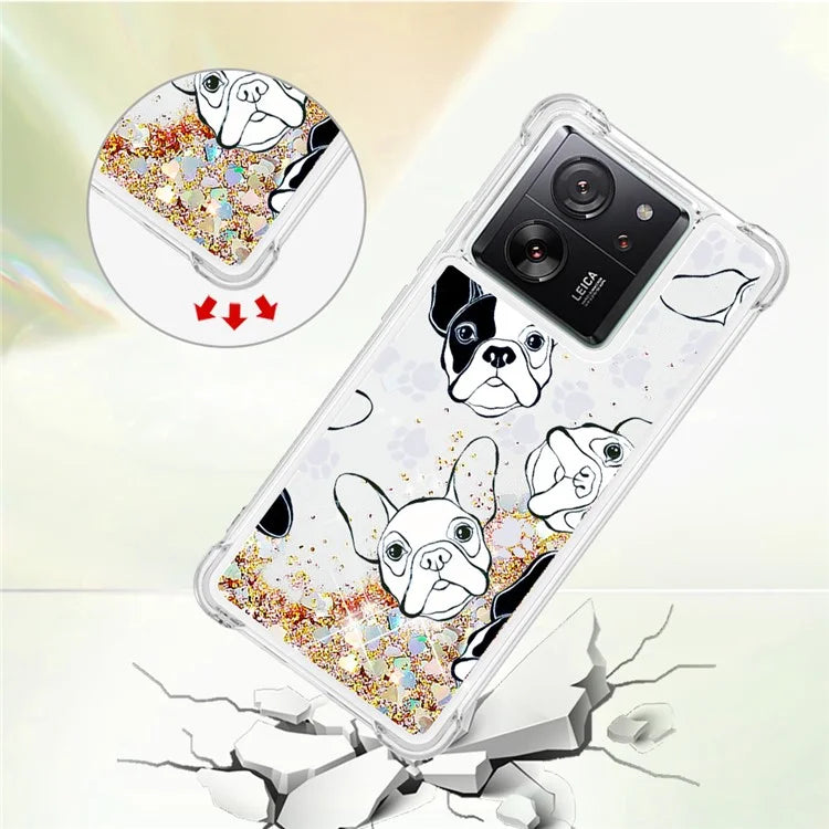 YB Quicksand Series-2 for Xiaomi 13T / 13T Pro / Redmi K60 Ultra Case Glitter Waterfall Pattern Phone Cover