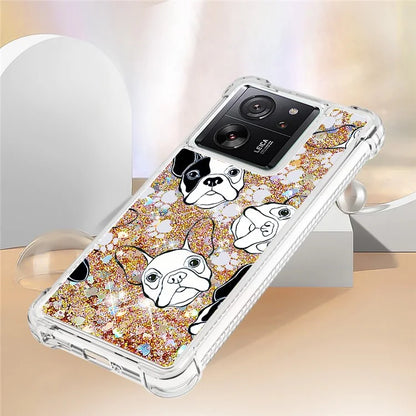 YB Quicksand Series-2 for Xiaomi 13T / 13T Pro / Redmi K60 Ultra Case Glitter Waterfall Pattern Phone Cover