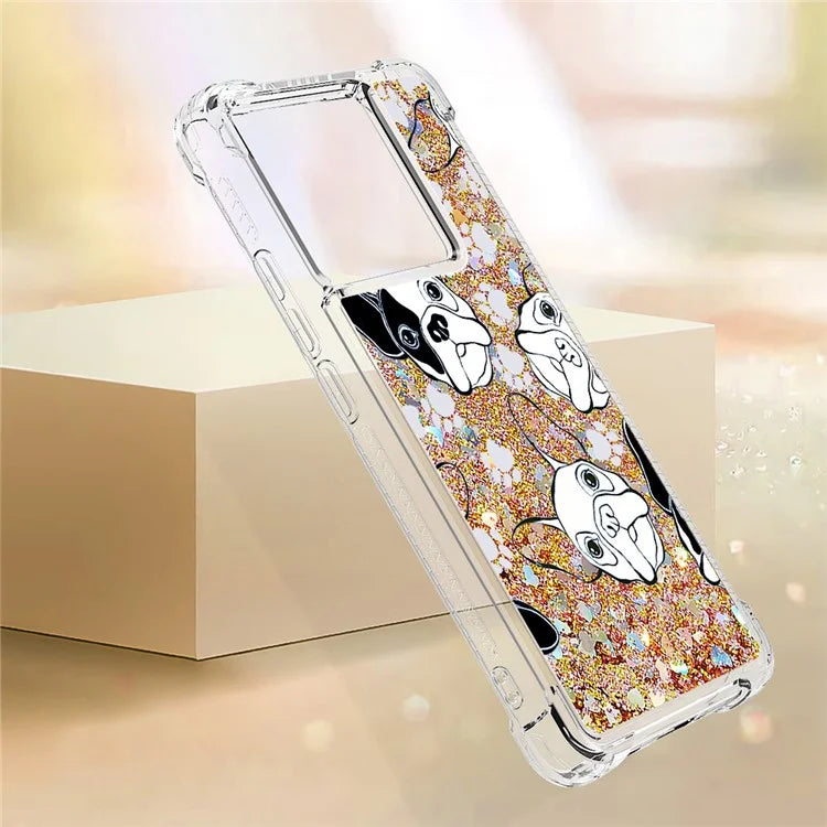 YB Quicksand Series-2 for Xiaomi 13T / 13T Pro / Redmi K60 Ultra Case Glitter Waterfall Pattern Phone Cover