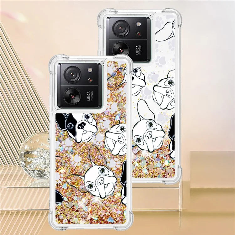 YB Quicksand Series-2 for Xiaomi 13T / 13T Pro / Redmi K60 Ultra Case Glitter Waterfall Pattern Phone Cover