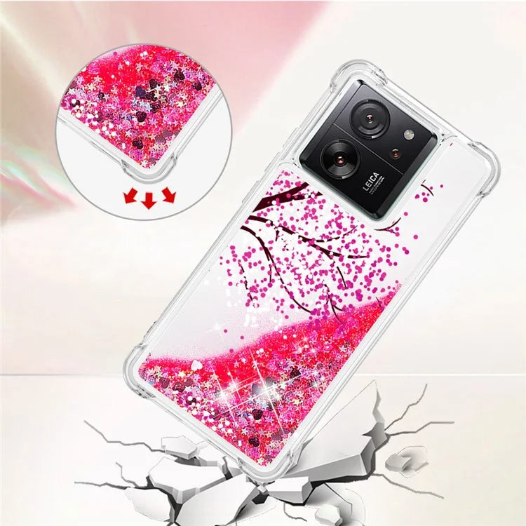 YB Quicksand Series-2 for Xiaomi 13T / 13T Pro / Redmi K60 Ultra Case Glitter Waterfall Pattern Phone Cover