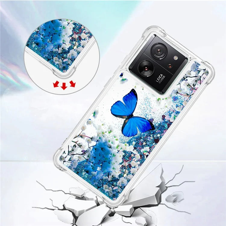 YB Quicksand Series-2 for Xiaomi 13T / 13T Pro / Redmi K60 Ultra Case Glitter Waterfall Pattern Phone Cover