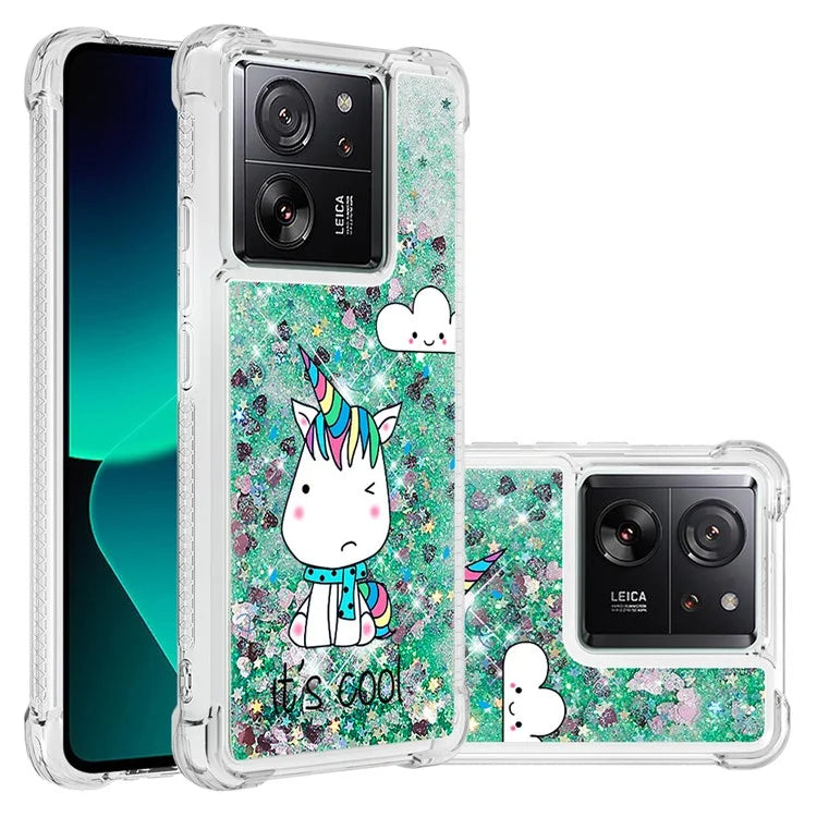 YB Quicksand Series-2 for Xiaomi 13T / 13T Pro / Redmi K60 Ultra Case Glitter Waterfall Pattern Phone Cover