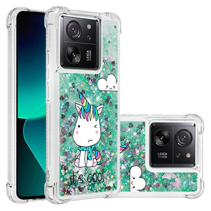 YB Quicksand Series-2 for Xiaomi 13T / 13T Pro / Redmi K60 Ultra Case Glitter Waterfall Pattern Phone Cover