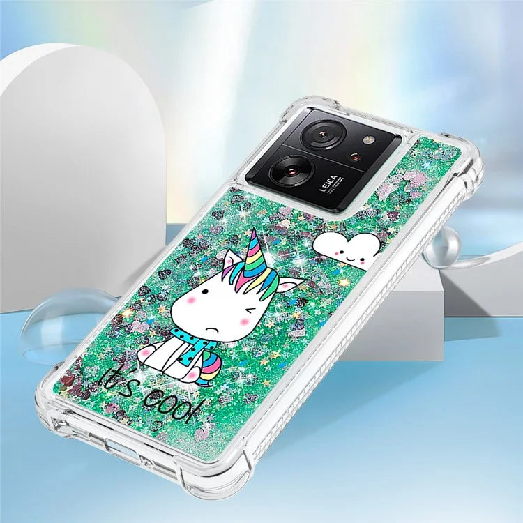 YB Quicksand Series-2 for Xiaomi 13T / 13T Pro / Redmi K60 Ultra Case Glitter Waterfall Pattern Phone Cover