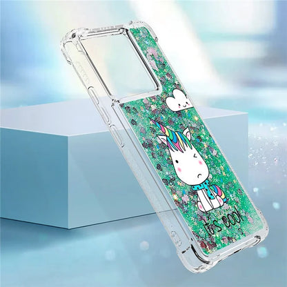 YB Quicksand Series-2 for Xiaomi 13T / 13T Pro / Redmi K60 Ultra Case Glitter Waterfall Pattern Phone Cover