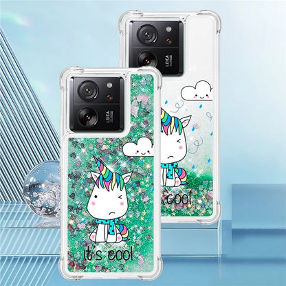 YB Quicksand Series-2 for Xiaomi 13T / 13T Pro / Redmi K60 Ultra Case Glitter Waterfall Pattern Phone Cover