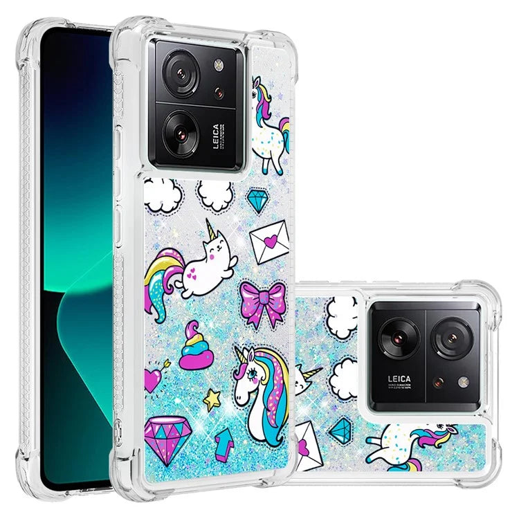 YB Quicksand Series-2 for Xiaomi 13T / 13T Pro / Redmi K60 Ultra Case Glitter Waterfall Pattern Phone Cover