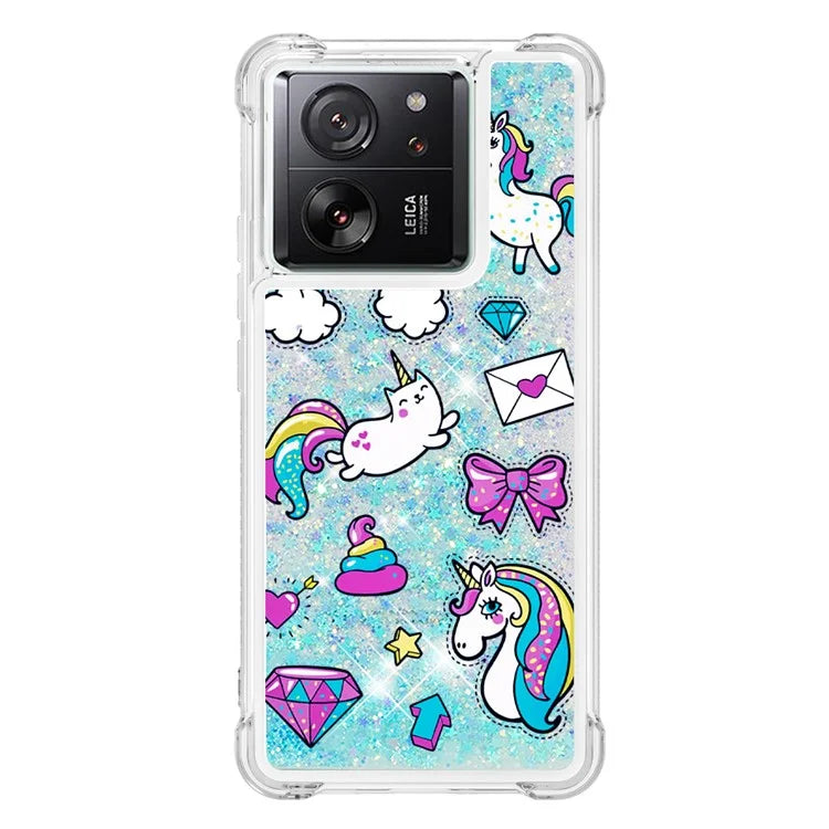 YB Quicksand Series-2 for Xiaomi 13T / 13T Pro / Redmi K60 Ultra Case Glitter Waterfall Pattern Phone Cover