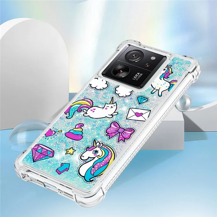 YB Quicksand Series-2 for Xiaomi 13T / 13T Pro / Redmi K60 Ultra Case Glitter Waterfall Pattern Phone Cover