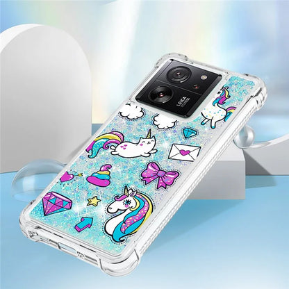 YB Quicksand Series-2 for Xiaomi 13T / 13T Pro / Redmi K60 Ultra Case Glitter Waterfall Pattern Phone Cover