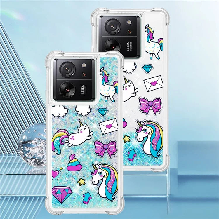 YB Quicksand Series-2 for Xiaomi 13T / 13T Pro / Redmi K60 Ultra Case Glitter Waterfall Pattern Phone Cover
