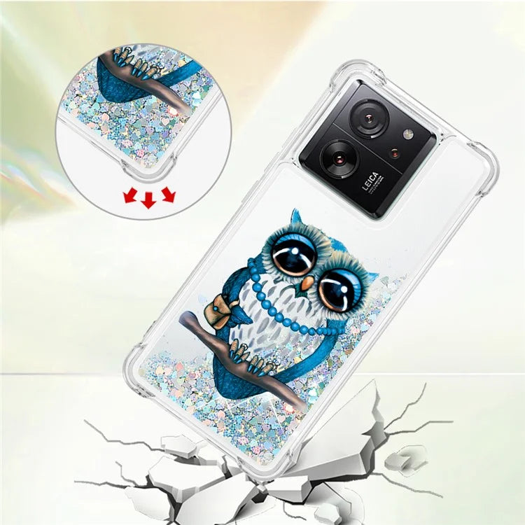 YB Quicksand Series-2 for Xiaomi 13T / 13T Pro / Redmi K60 Ultra Case Glitter Waterfall Pattern Phone Cover