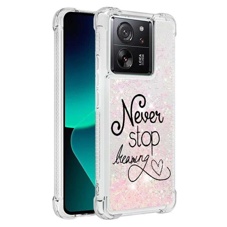YB Quicksand Series-2 for Xiaomi 13T / 13T Pro / Redmi K60 Ultra Case Glitter Waterfall Pattern Phone Cover
